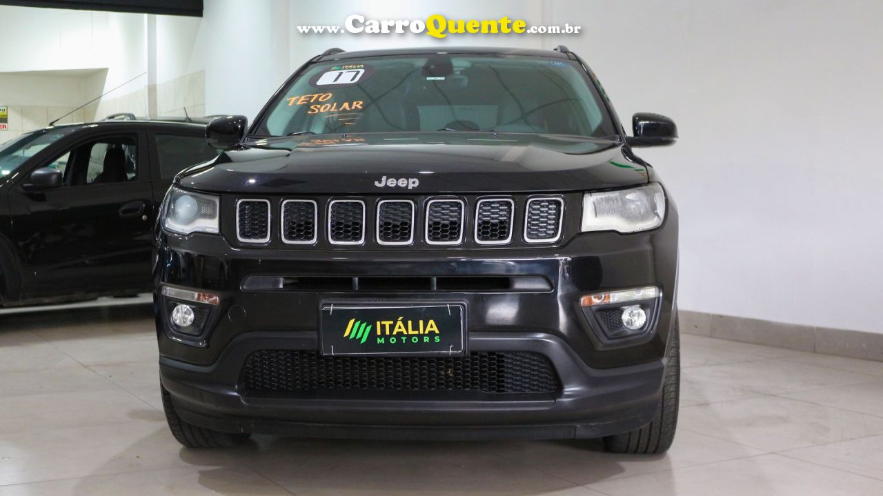 JEEP   COMPASS LONGITUDE 2.0 4X2 FLEX 16V AUT.   PRETO 2017 2.0 FLEX - Loja