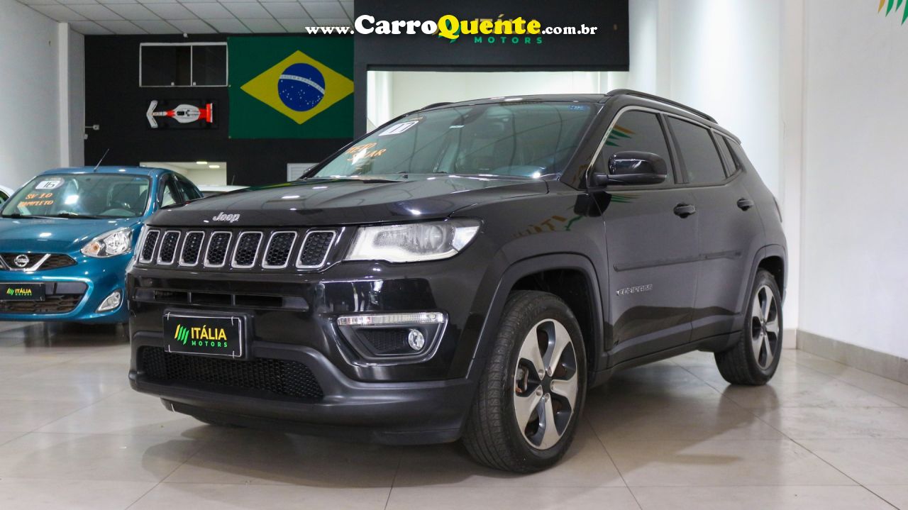 JEEP   COMPASS LONGITUDE 2.0 4X2 FLEX 16V AUT.   PRETO 2017 2.0 FLEX - Loja