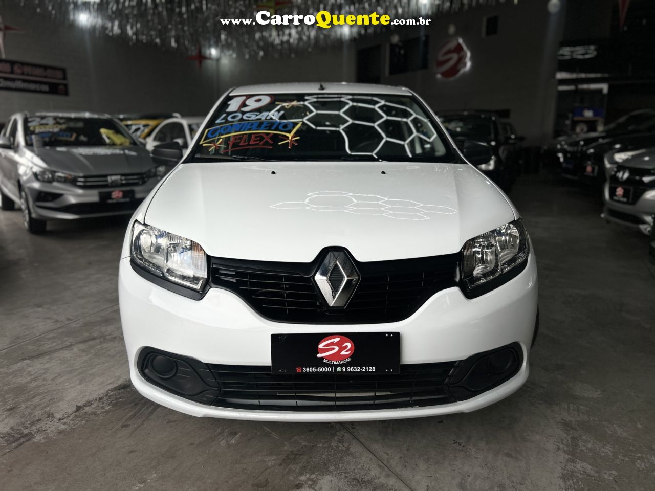 RENAULT   LOGAN AUTHENTIQUE FLEX 1.0 12V 4P   BRANCO 2019 1.0 FLEX - Loja