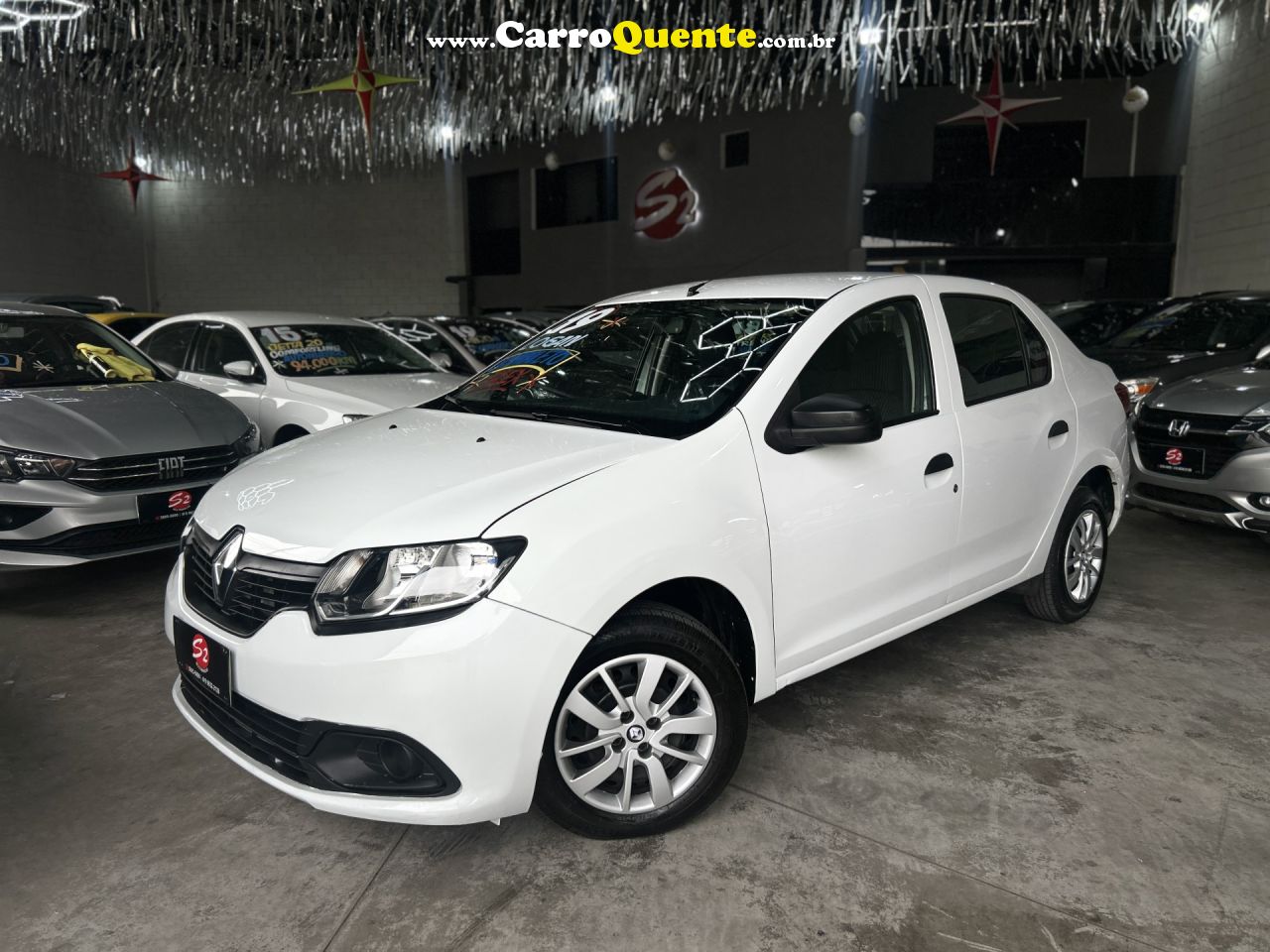 RENAULT   LOGAN AUTHENTIQUE FLEX 1.0 12V 4P   BRANCO 2019 1.0 FLEX - Loja