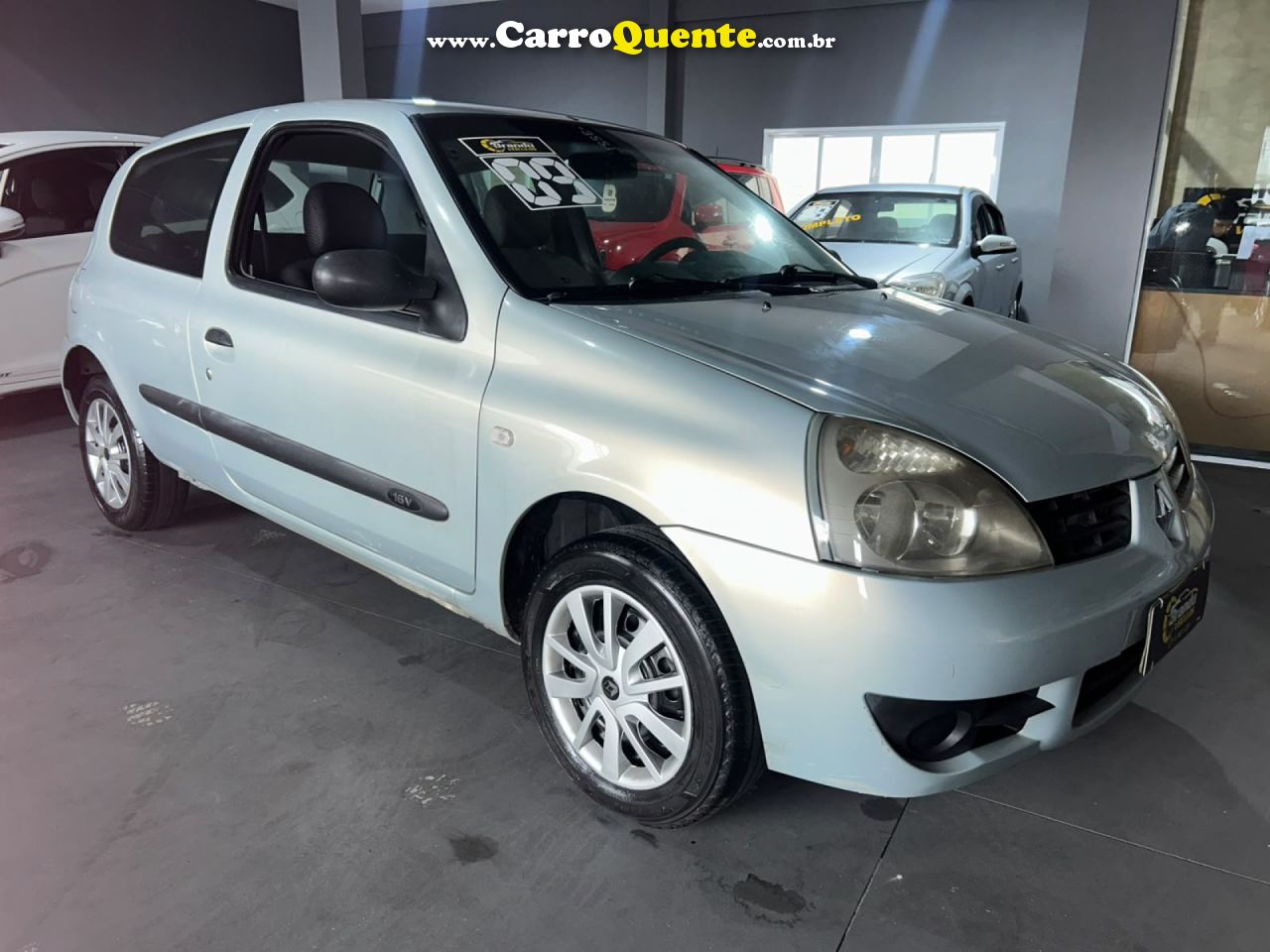 RENAULT   CLIO CAMPUS HI-FLEX 1.0 16V 3P   PRATA 2008 1.0 GASOLINA - Loja