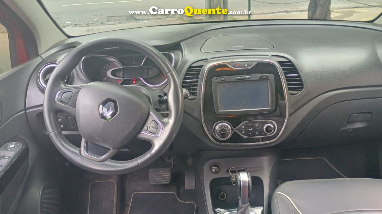 RENAULT   CAPTUR INTENSE 2.0 16V FLEX 5P AUT.   VERMELHO 2017 2.0 FLEX - Loja