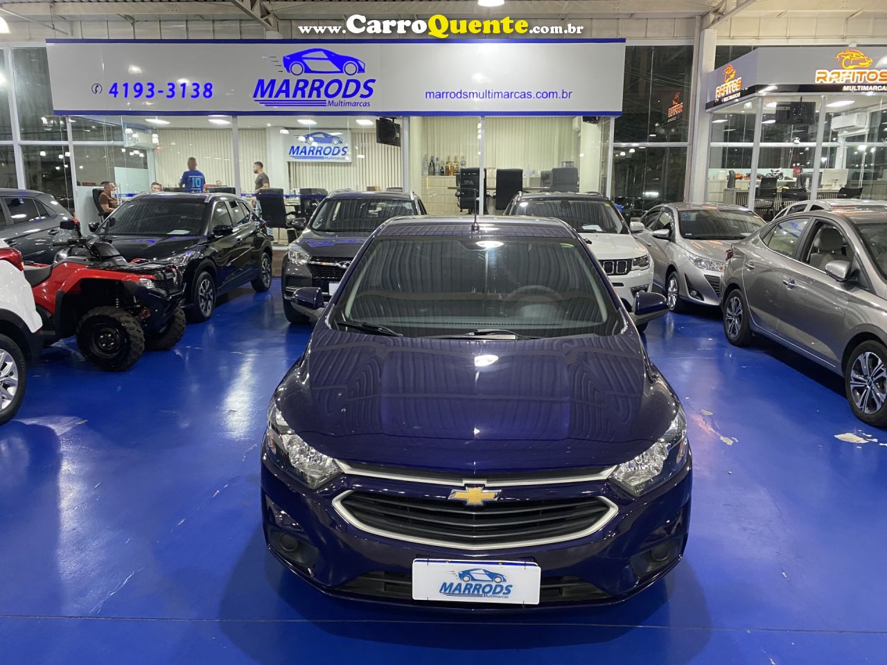 CHEVROLET   ONIX HATCH LT 1.4 8V FLEXPOWER 5P MEC.   AZUL 2018 1.4 FLEX - Loja
