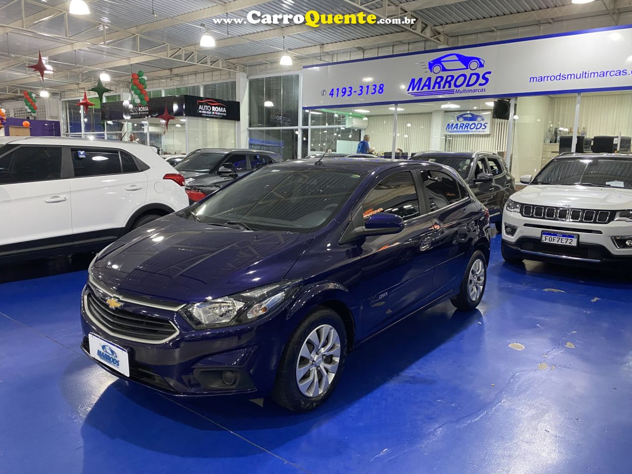 CHEVROLET   ONIX HATCH LT 1.4 8V FLEXPOWER 5P MEC.   AZUL 2018 1.4 FLEX - Loja