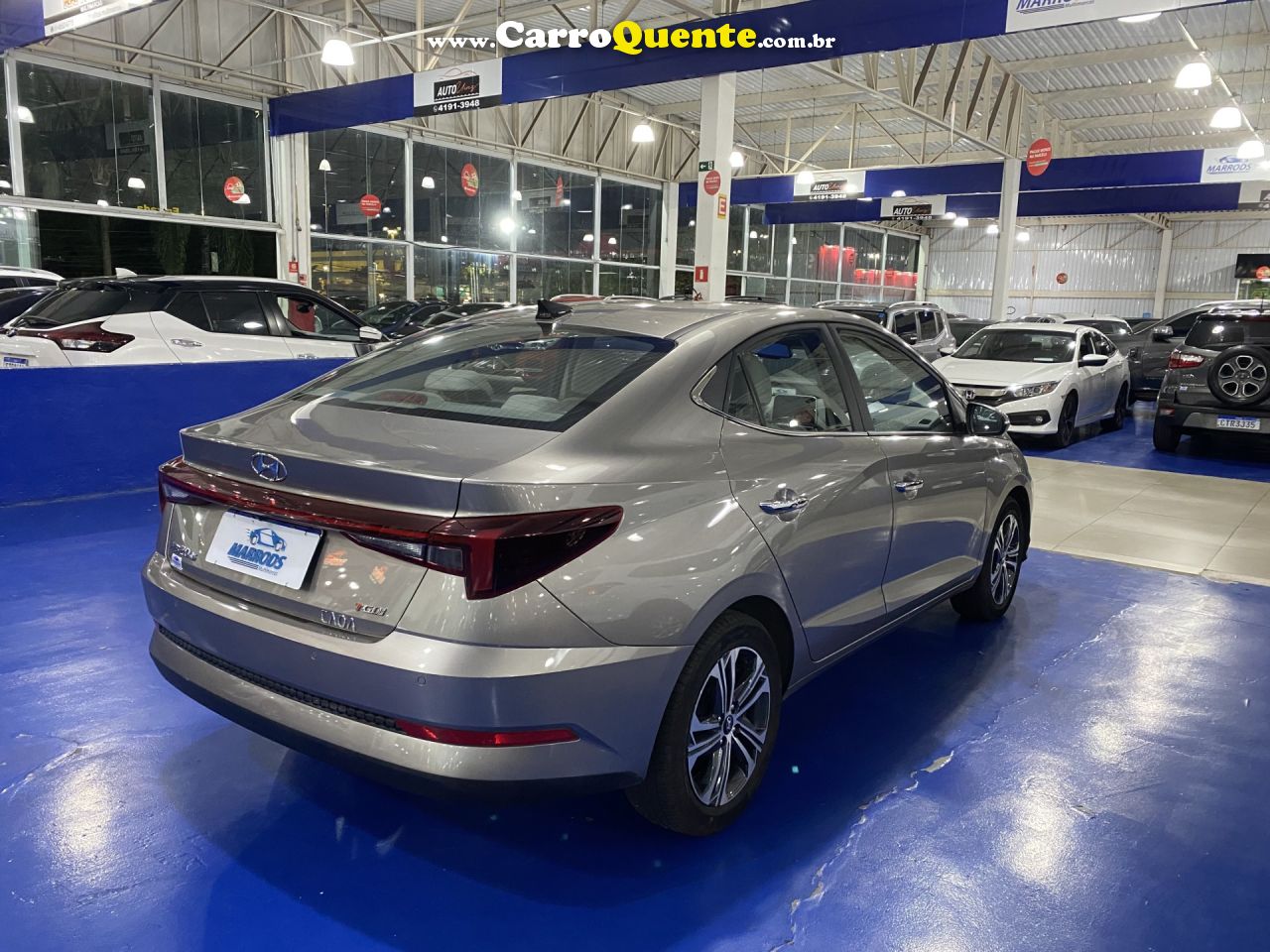 HYUNDAI   HB20S PLATINUM PLUS 1.0 TB FLEX 12V AUT.   PRATA 2024 1.0 FLEX - Loja