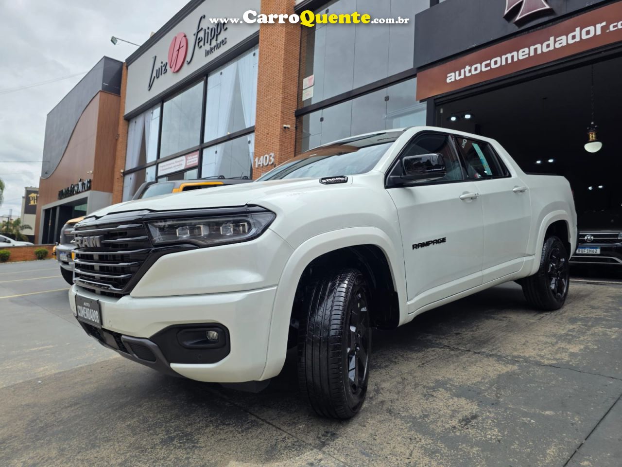 RAM   RAMPAGE LARAMIE 2.0 TURBO CD 4X4 AUT.   BRANCO 2027 2.0 FLEX - Loja