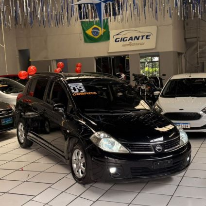 NISSAN   TIIDA S 1.81.8 FLEX 16V AUT.   PRETO 2009 1.8 FLEX
