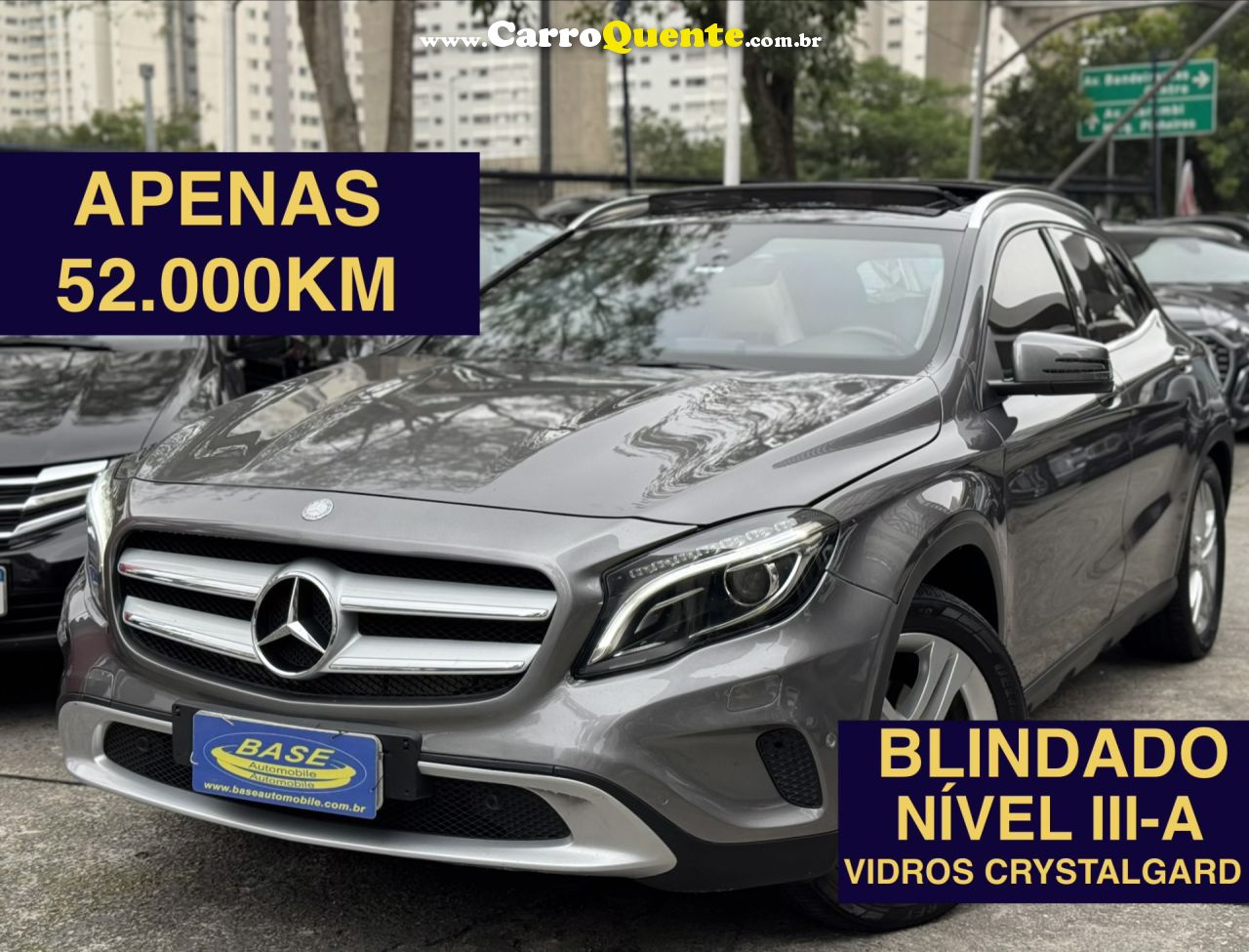 MERCEDES-BENZ   GLA 200 VISION 1.61.6 TB 16V FLEX AUT.   CINZA 2015 1.6 T FLEX - Loja