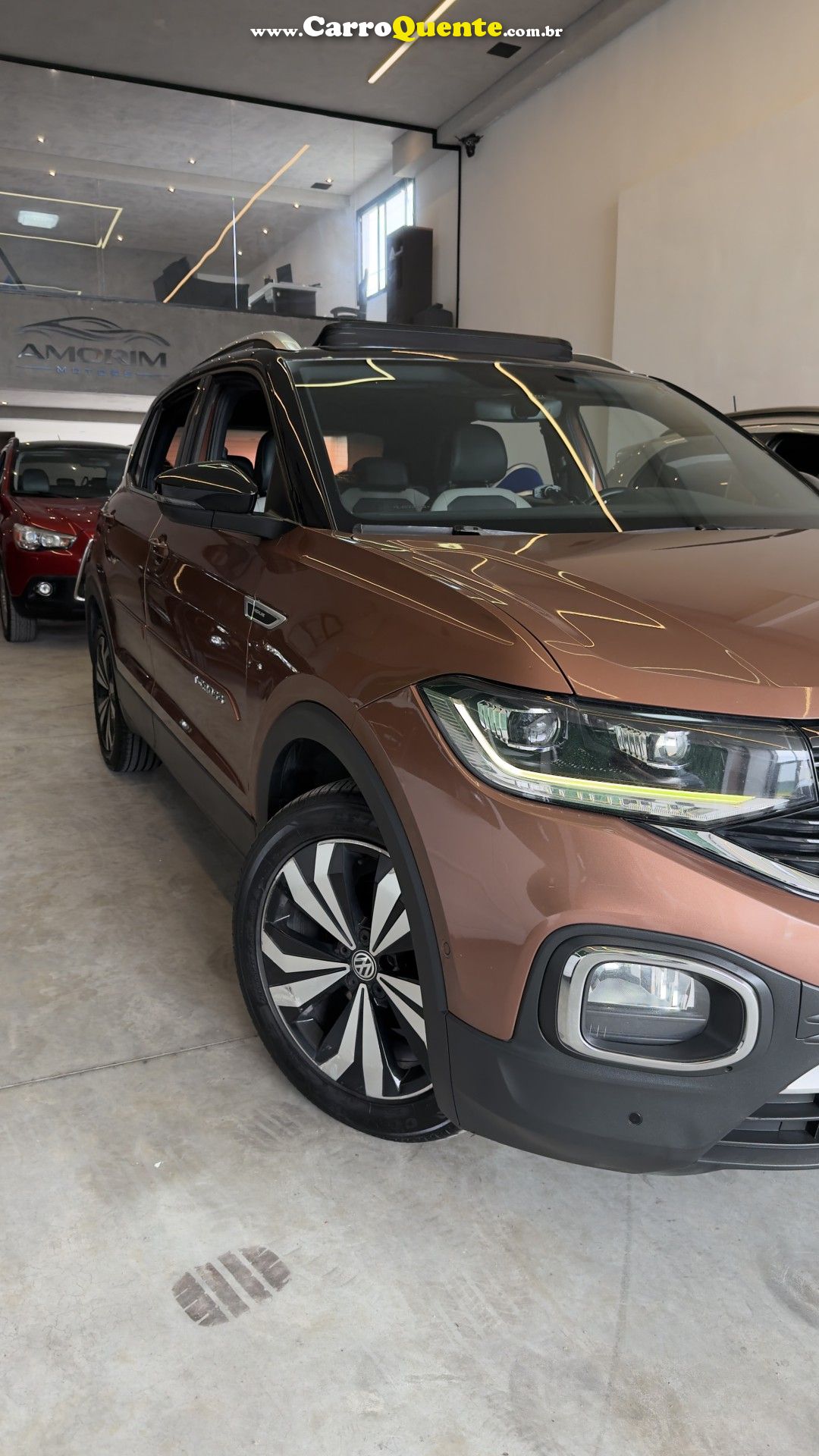 VOLKSWAGEN   T-CROSS HIGHLINE 1.4 TSI FLEX 16V 5P AUT   MARROM 2020 1.4 FLEX - Loja