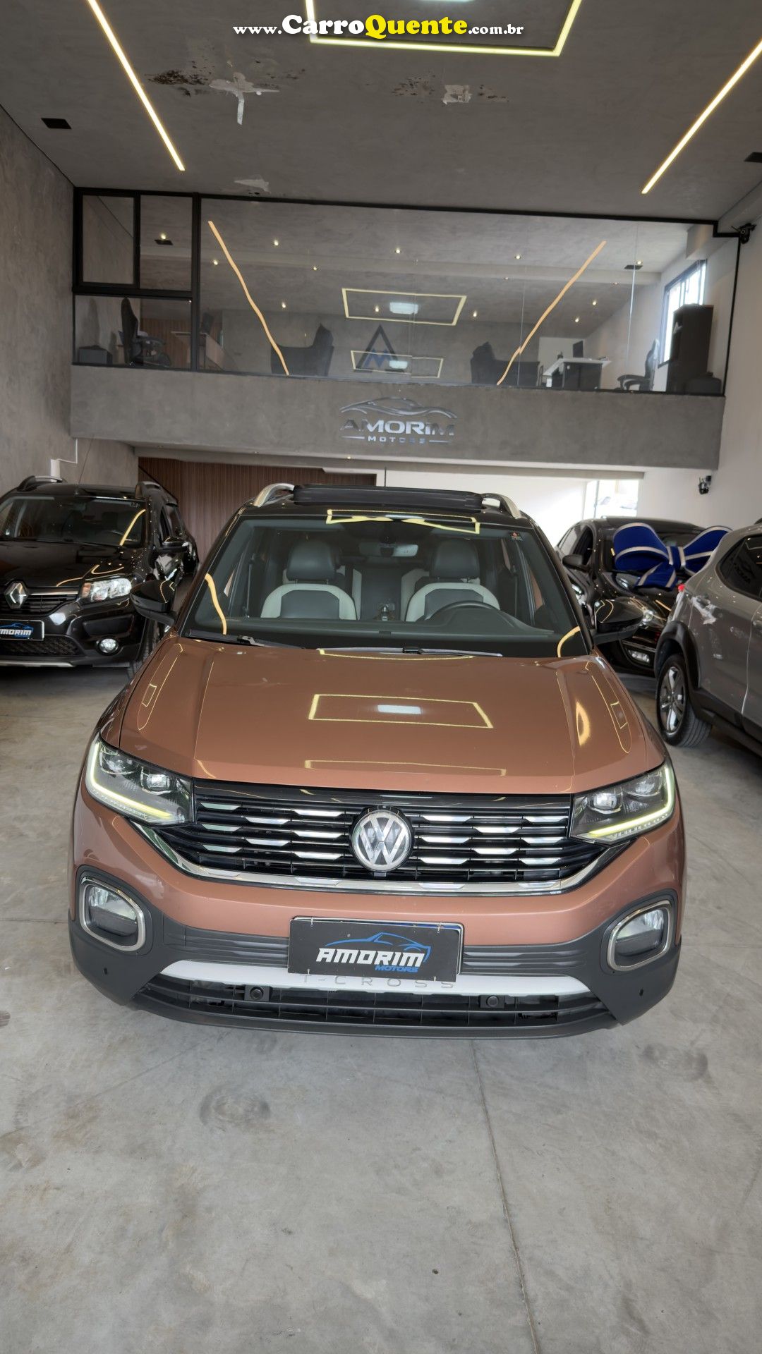 VOLKSWAGEN   T-CROSS HIGHLINE 1.4 TSI FLEX 16V 5P AUT   MARROM 2020 1.4 FLEX - Loja
