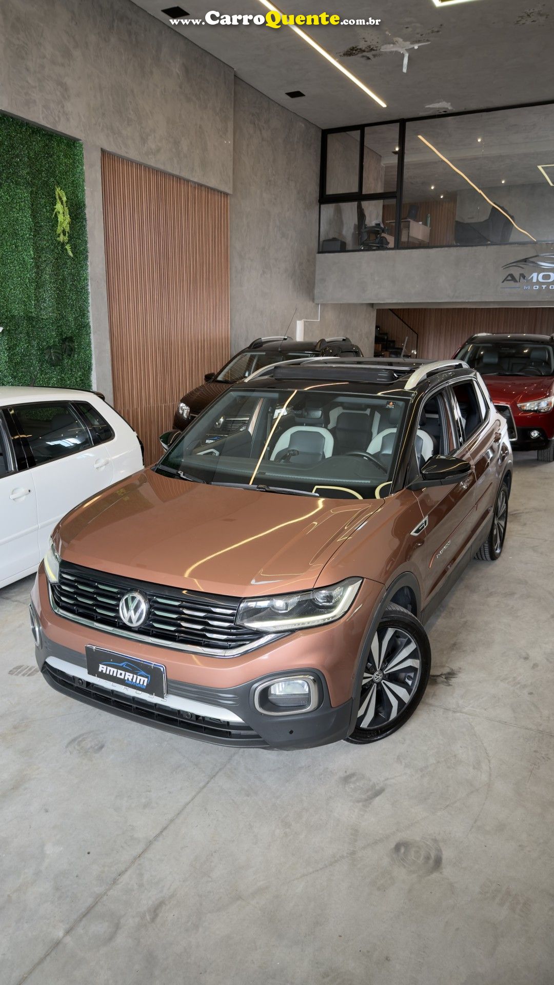 VOLKSWAGEN   T-CROSS HIGHLINE 1.4 TSI FLEX 16V 5P AUT   MARROM 2020 1.4 FLEX - Loja