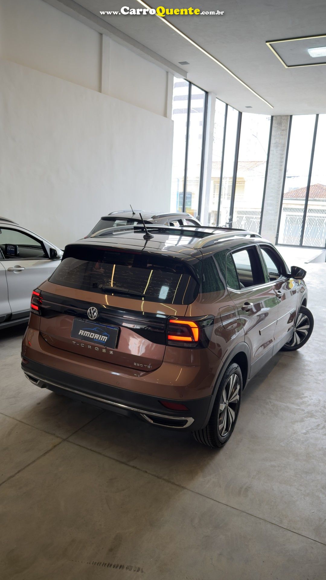 VOLKSWAGEN   T-CROSS HIGHLINE 1.4 TSI FLEX 16V 5P AUT   MARROM 2020 1.4 FLEX - Loja