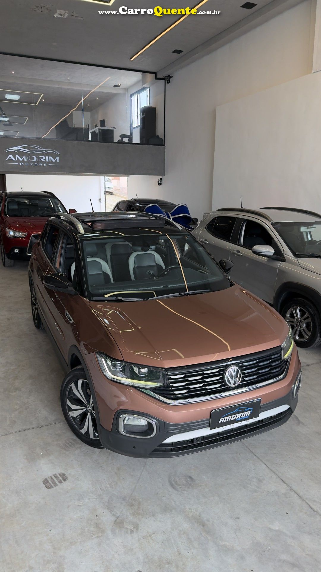 VOLKSWAGEN   T-CROSS HIGHLINE 1.4 TSI FLEX 16V 5P AUT   MARROM 2020 1.4 FLEX - Loja