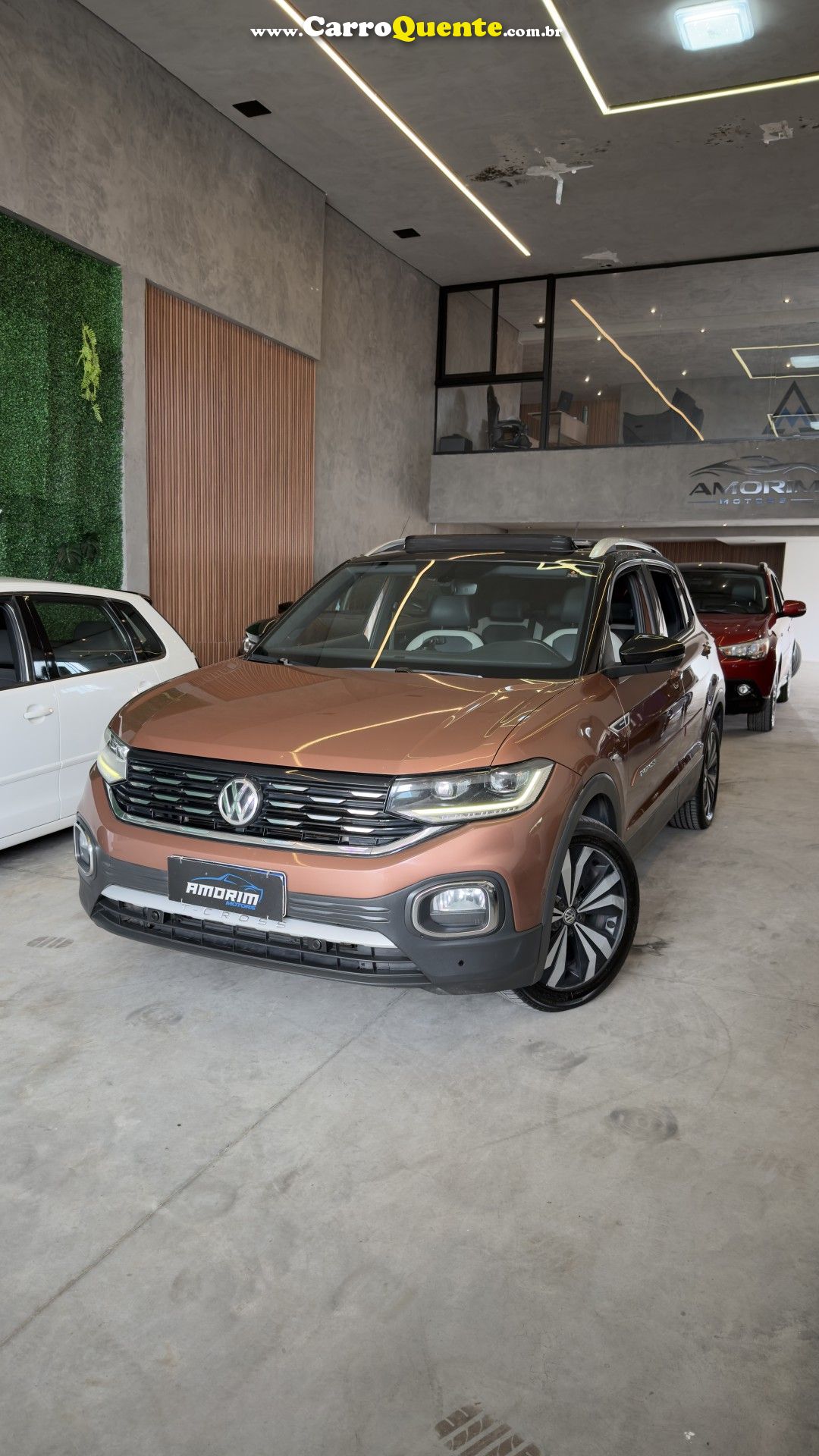 VOLKSWAGEN   T-CROSS HIGHLINE 1.4 TSI FLEX 16V 5P AUT   MARROM 2020 1.4 FLEX - Loja
