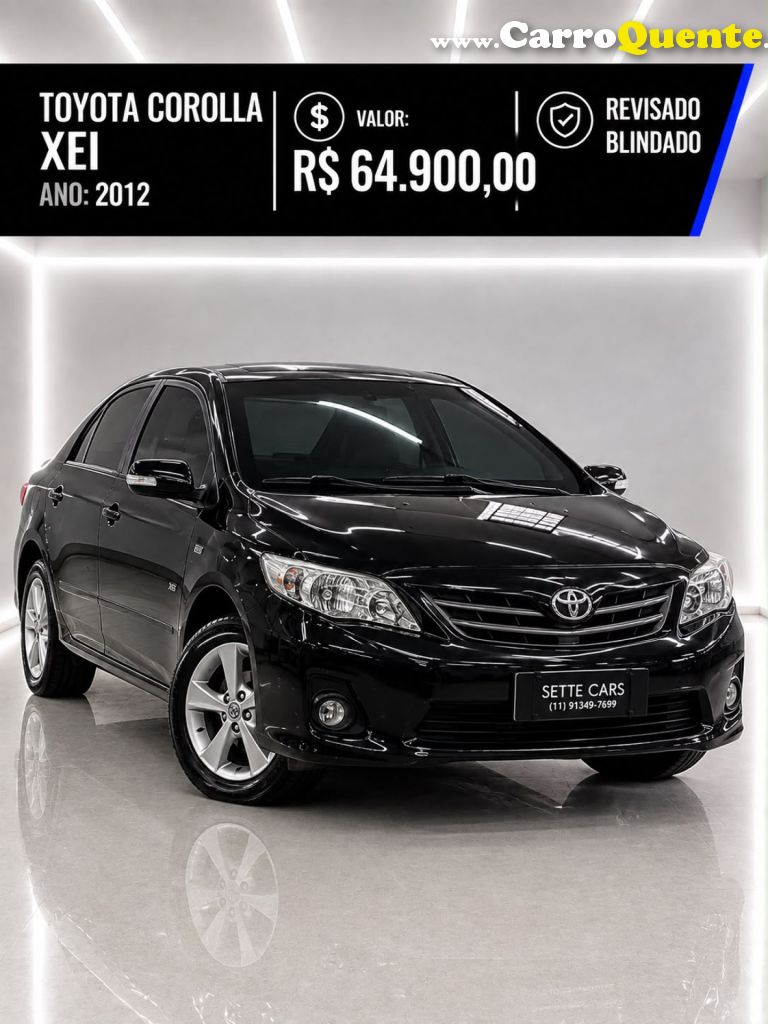 TOYOTA   COROLLA XEI 2.0 FLEX 16V AUT.   PRETO 2012 2.0 FLEX - Loja