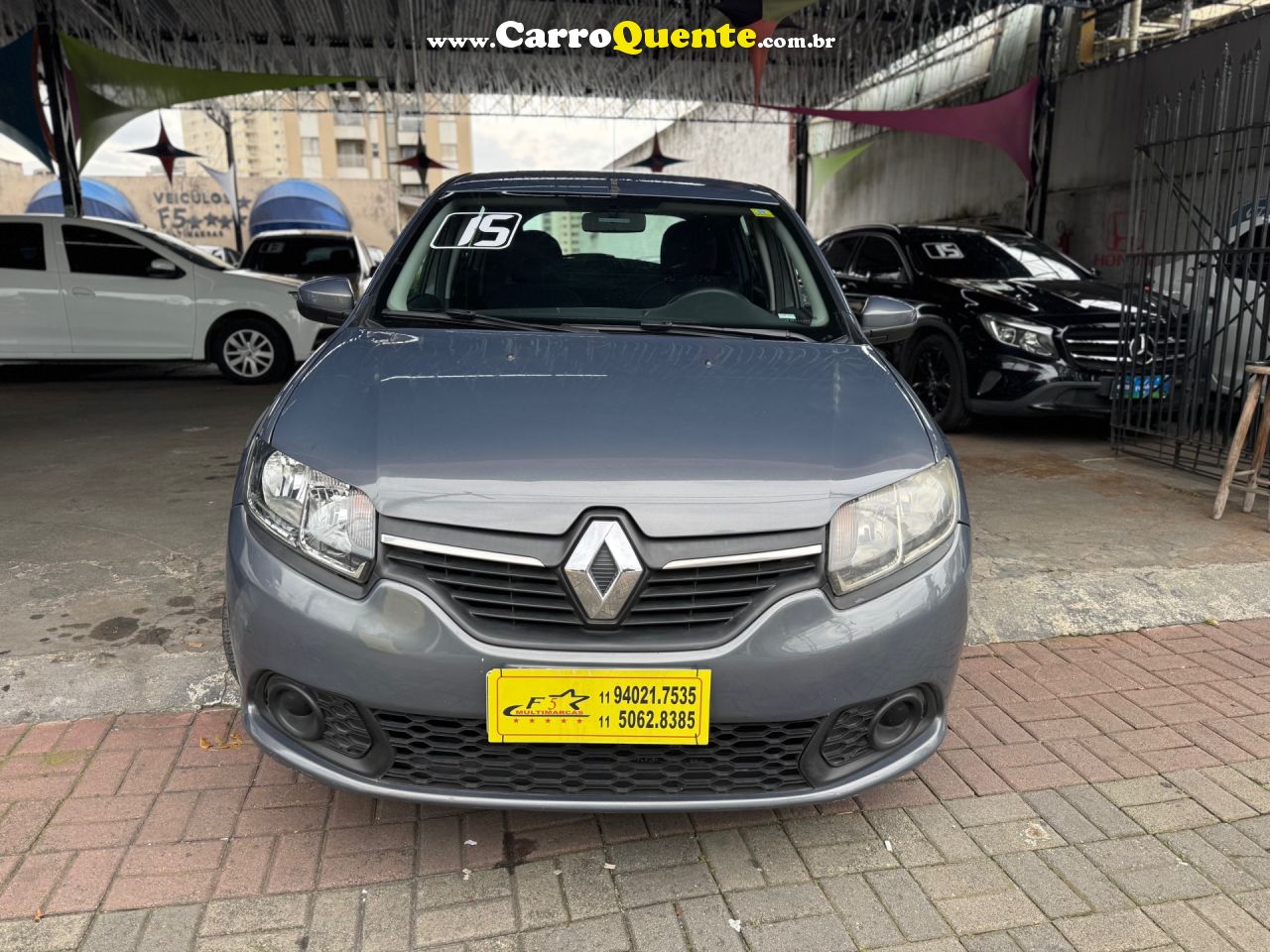 RENAULT   SANDERO EXPRESSION HI-POWER 1.0 16V 5P   CINZA 2015 1.0 FLEX - Loja