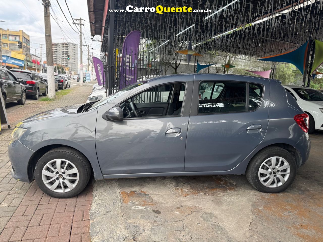 RENAULT   SANDERO EXPRESSION HI-POWER 1.0 16V 5P   CINZA 2015 1.0 FLEX - Loja