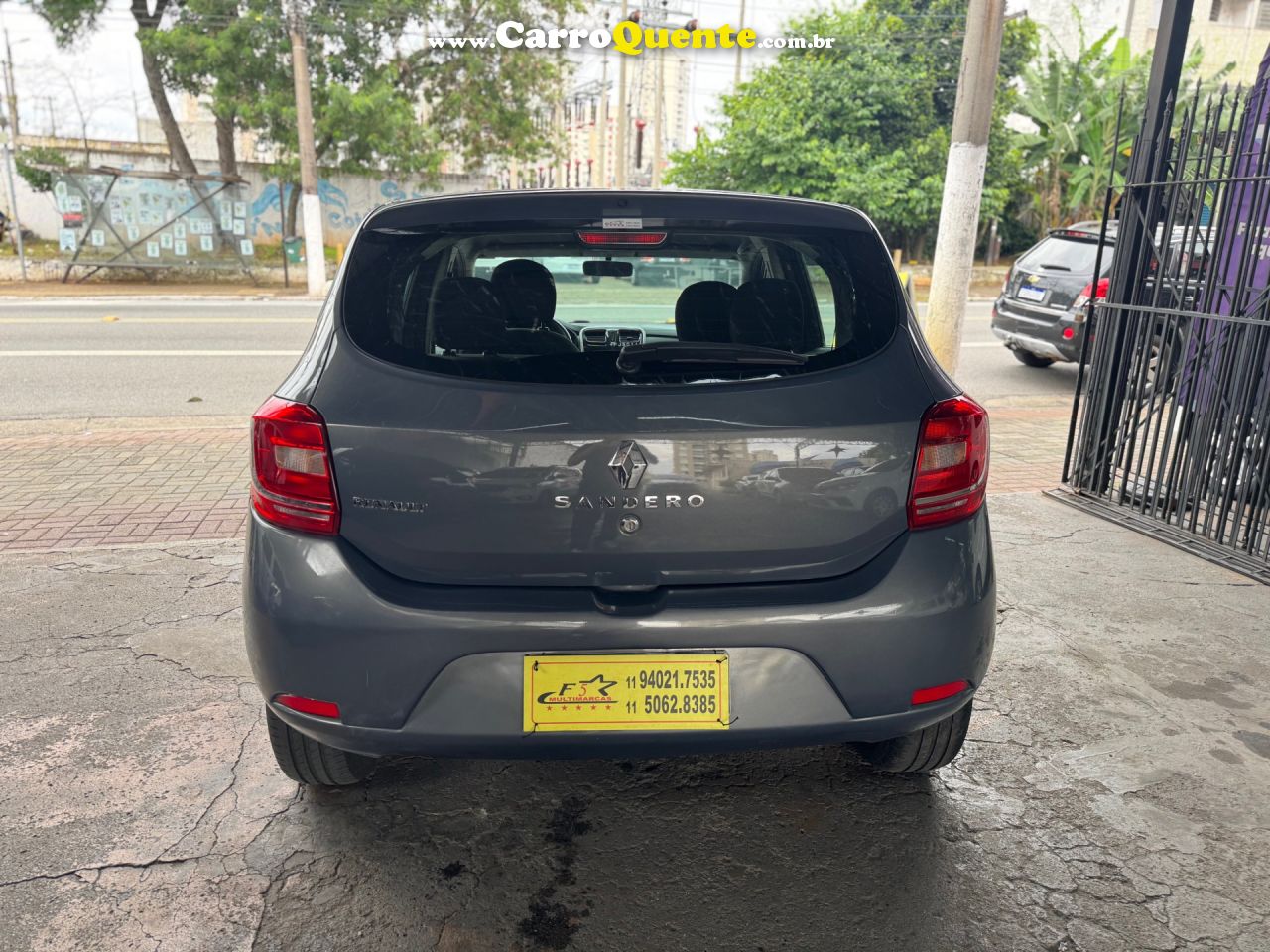 RENAULT   SANDERO EXPRESSION HI-POWER 1.0 16V 5P   CINZA 2015 1.0 FLEX - Loja