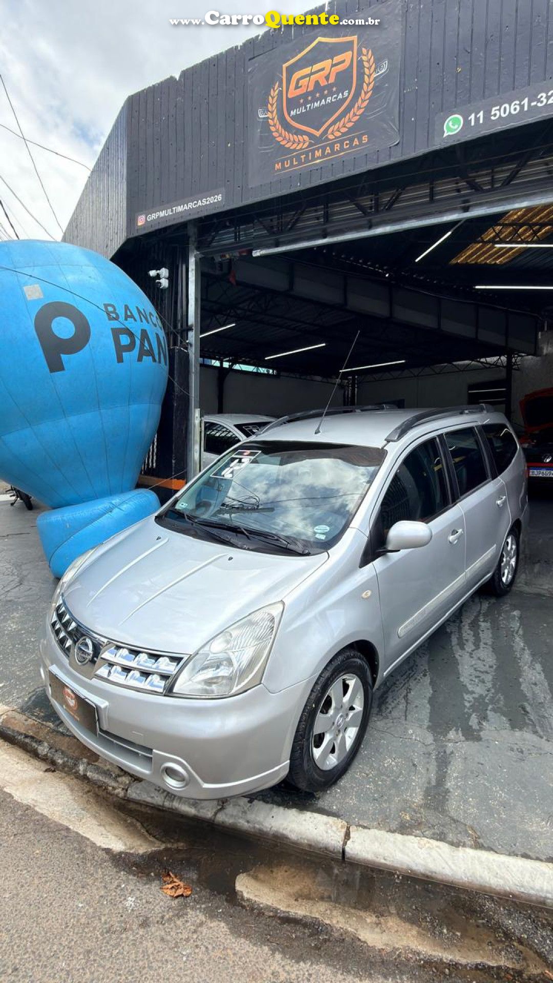 NISSAN   LIVINA GRAND SL 1.8 16V FLEX FUEL AUT.   PRATA 2012 1.8 FLEX - Loja