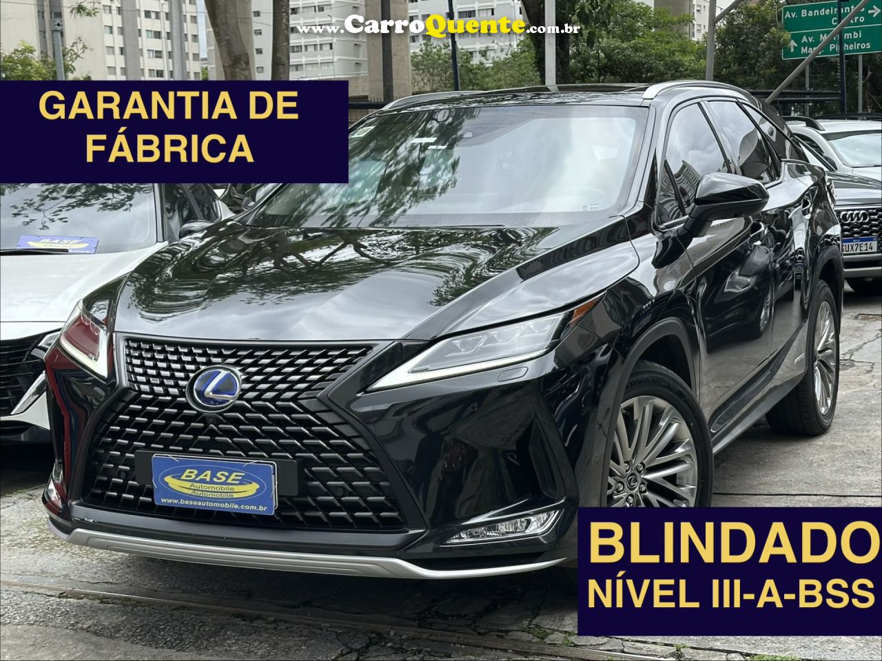 LEXUS   RX-450H LUXURY 3.5 24V V6 AUT. (HÍBRIDO)   PRETO 2022 3.5 GASOLINA E ELÉTRICO - Loja
