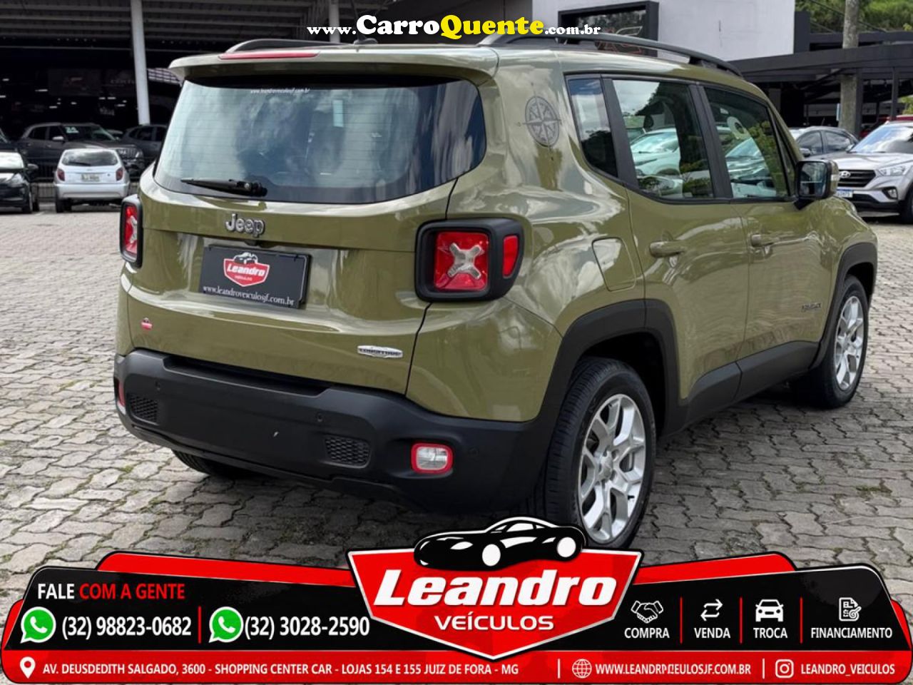 JEEP   RENEGADE LONGITUDE 1.8 4X2 FLEX 16V AUT.   VERDE 2016 1.8 FLEX - Loja