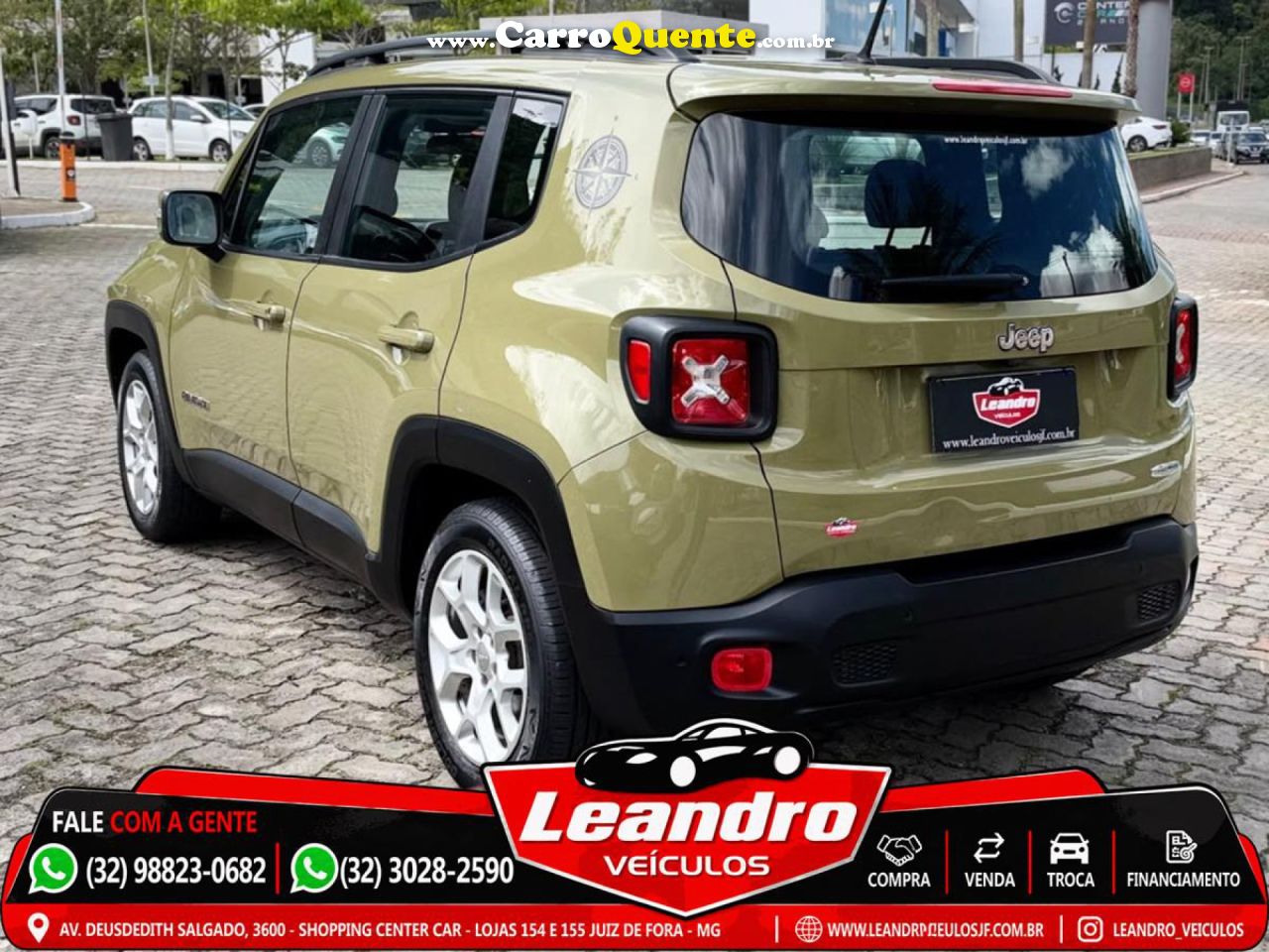 JEEP   RENEGADE LONGITUDE 1.8 4X2 FLEX 16V AUT.   VERDE 2016 1.8 FLEX - Loja