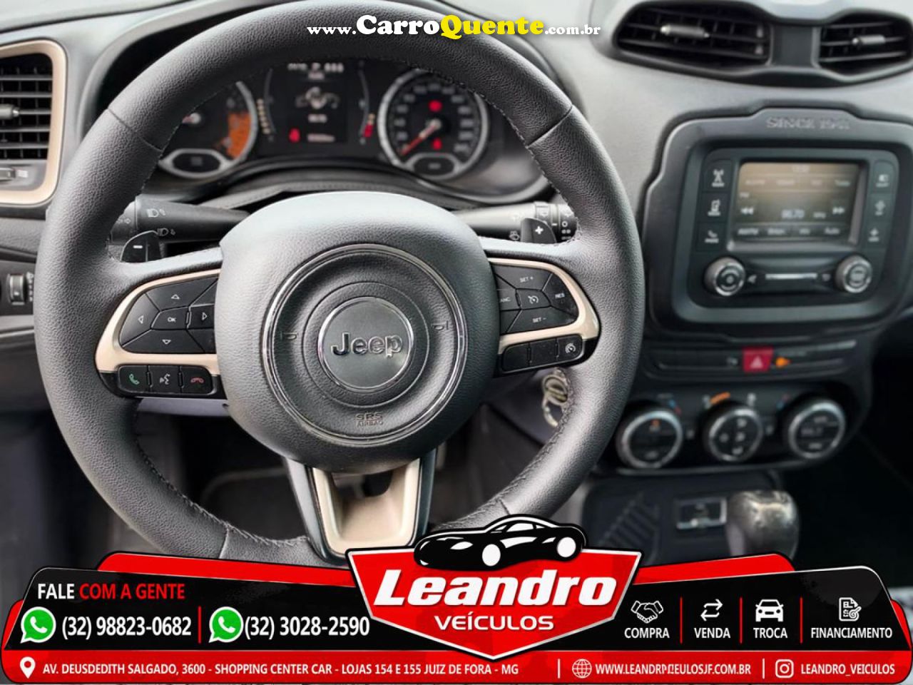 JEEP   RENEGADE LONGITUDE 1.8 4X2 FLEX 16V AUT.   VERDE 2016 1.8 FLEX - Loja