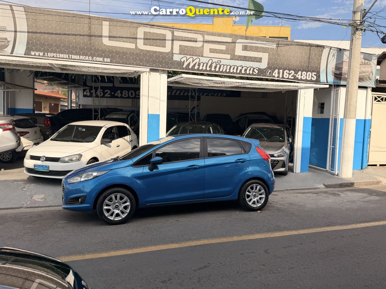 FORD   FIESTA 1.5 16V FLEX MEC. 5P   AZUL 2014 1.5 FLEX - Loja