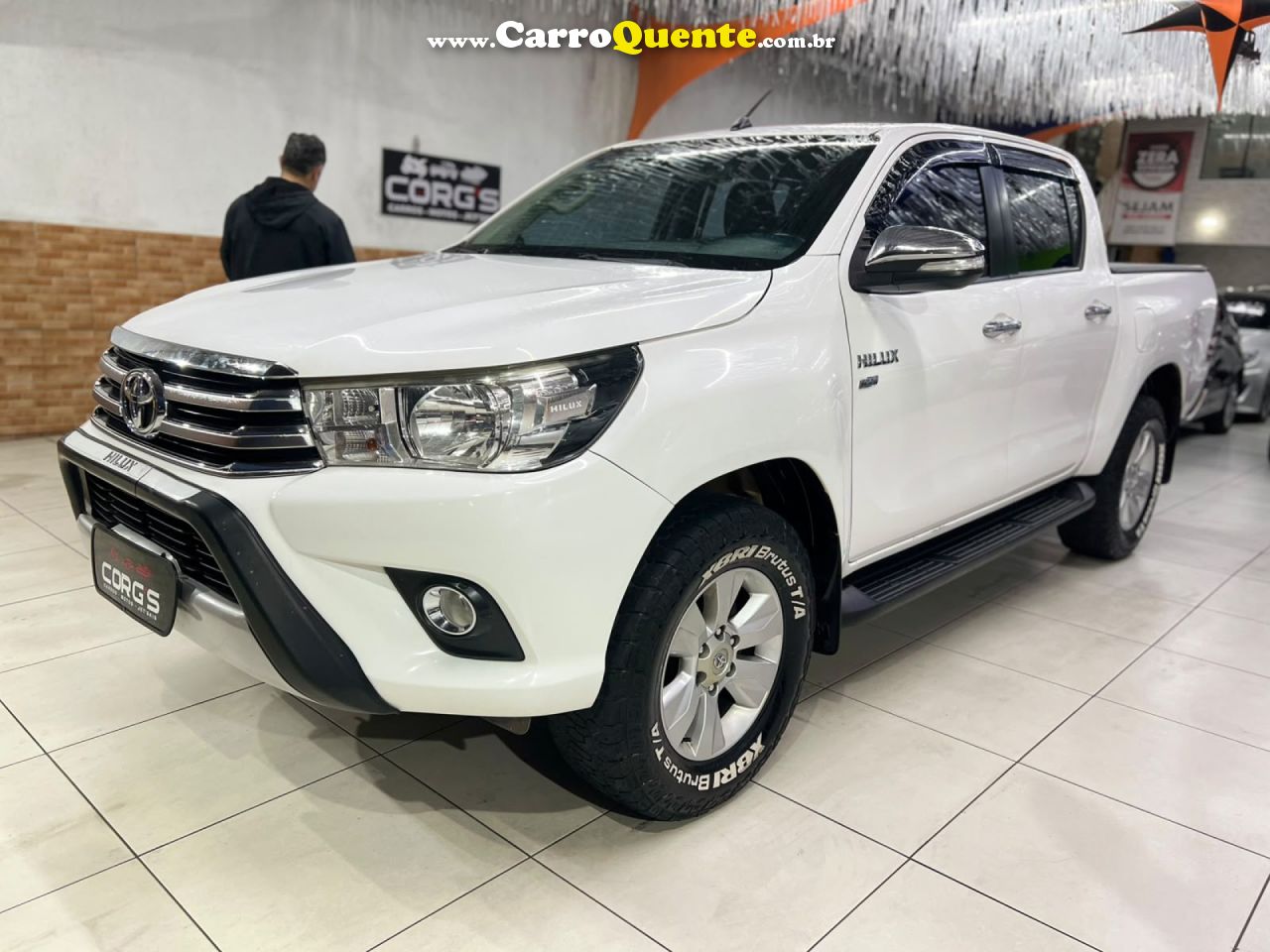 TOYOTA   HILUX CD SRV 4X2 2.7 FLEX 16V AUT.   BRANCO 2017 2.7 FLEX - Loja