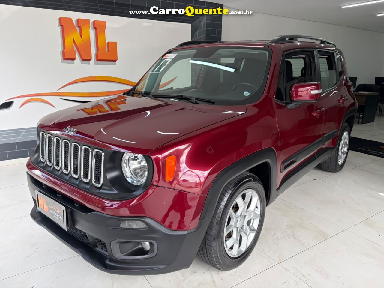 JEEP   RENEGADE LONGITUDE 1.8 4X2 FLEX 16V AUT.   VINHO 2017 1.8 FLEX - Loja