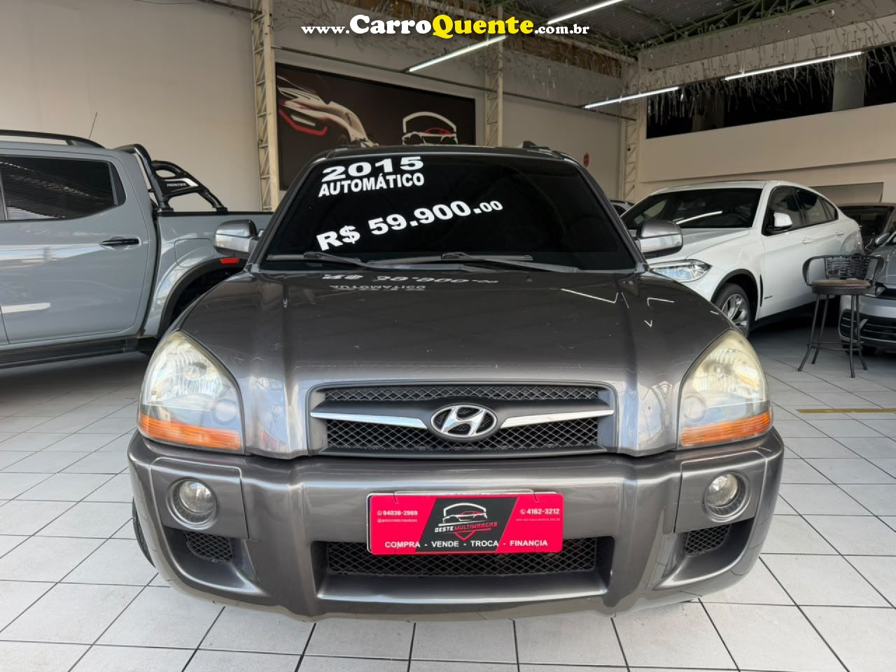 HYUNDAI   TUCSON 2.0 16V FLEX AUT.   CINZA 2015 2.0 FLEX - Loja