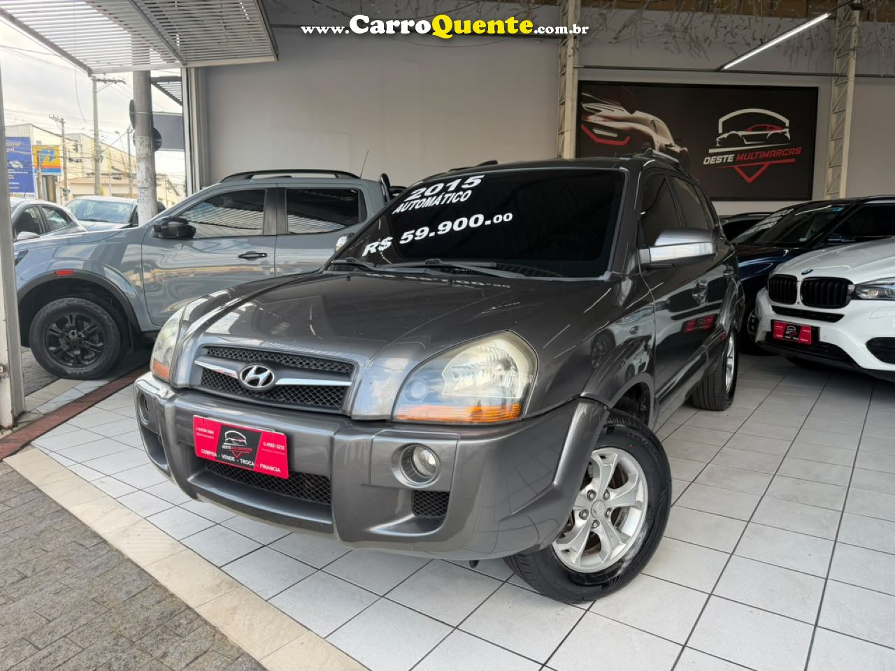 HYUNDAI   TUCSON 2.0 16V FLEX AUT.   CINZA 2015 2.0 FLEX - Loja
