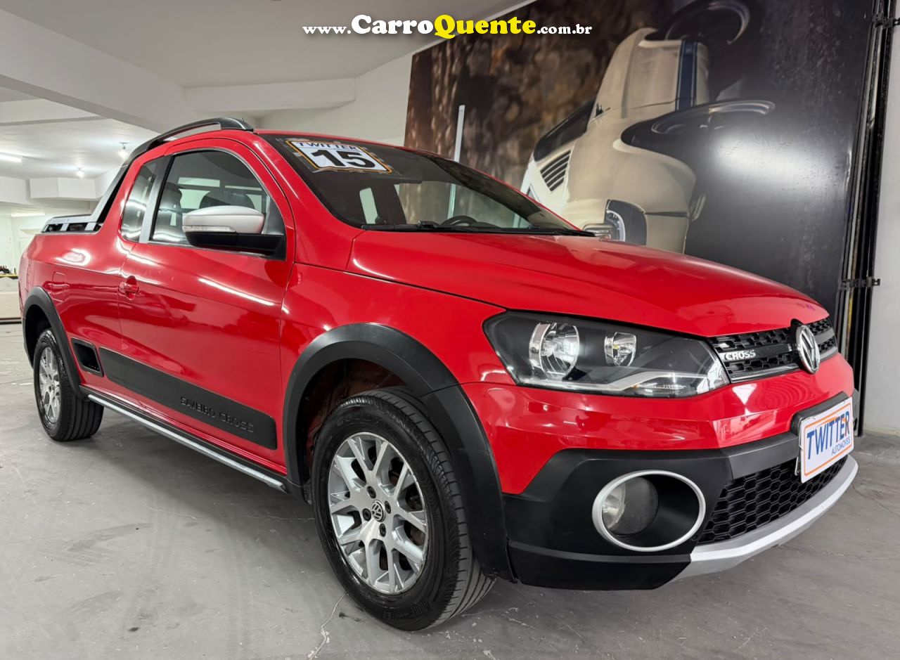 VOLKSWAGEN   SAVEIRO CROSS 1.6 T. FLEX 16V CE   VERMELHO 2015 1.6 FLEX - Loja