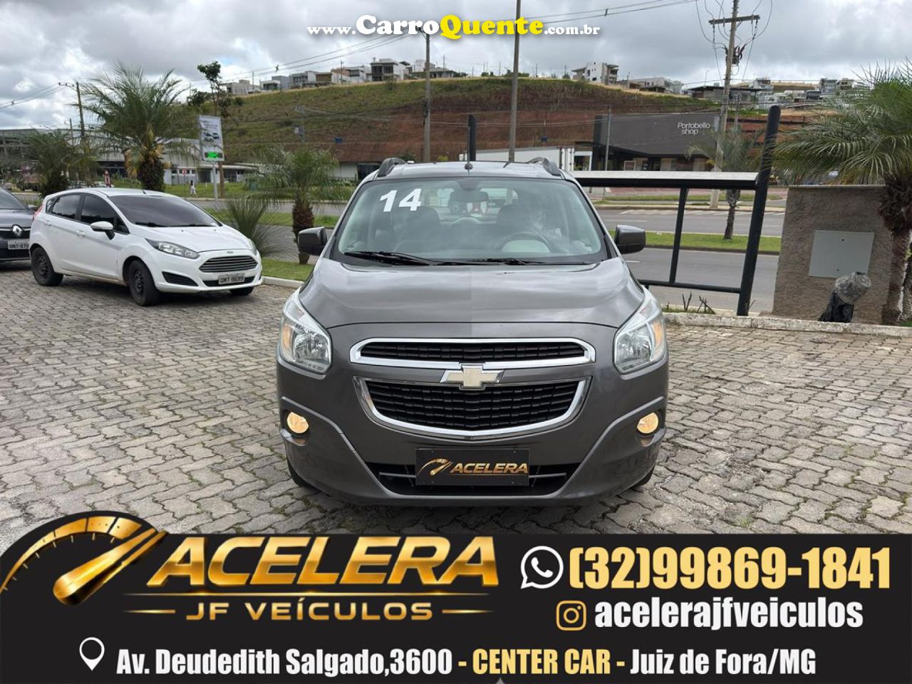 CHEVROLET   SPIN LT 1.8 8V ECONO.FLEX 5P AUT.   CINZA 2014 1.8 FLEX - Loja