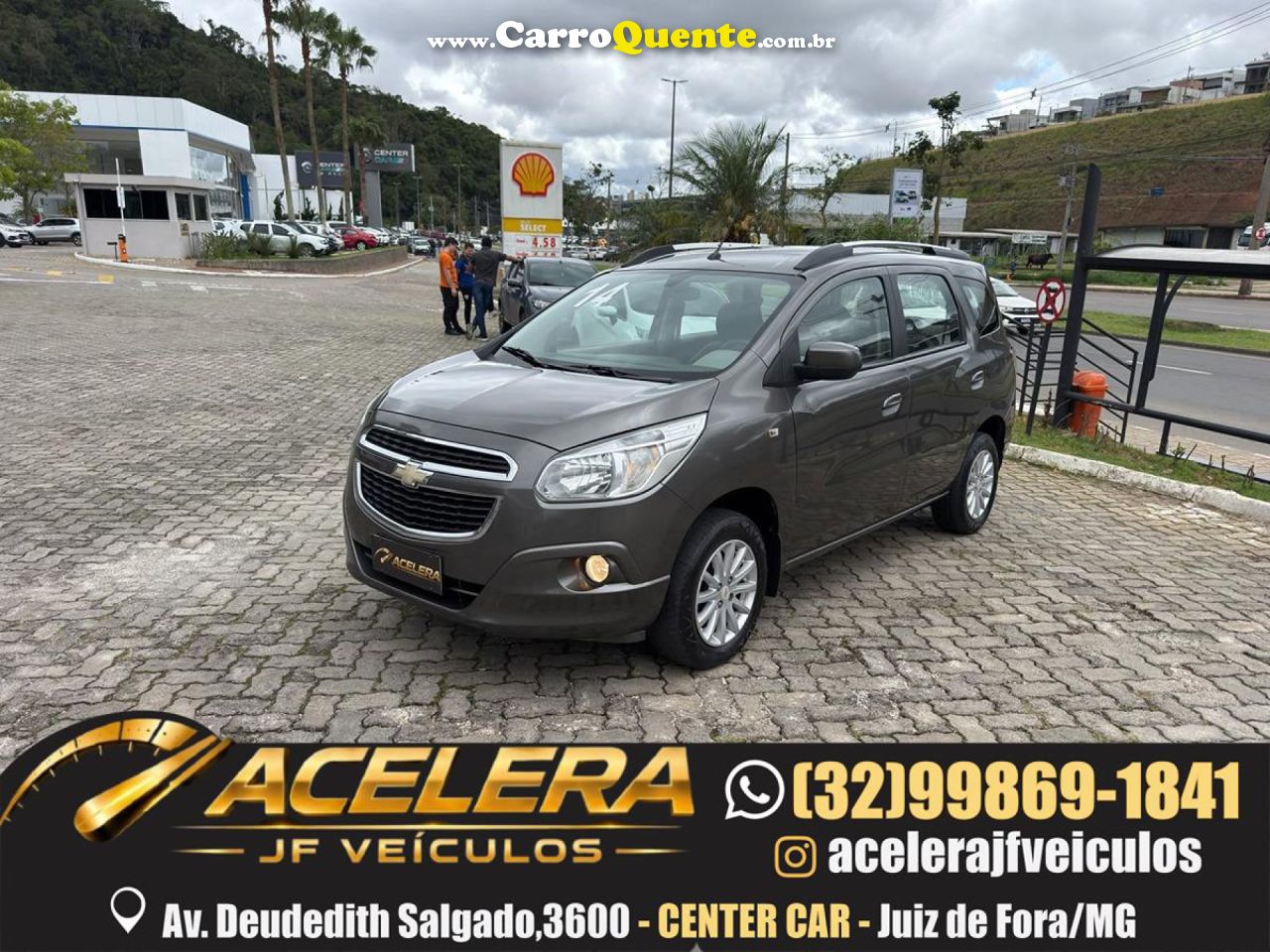 CHEVROLET   SPIN LT 1.8 8V ECONO.FLEX 5P AUT.   CINZA 2014 1.8 FLEX - Loja