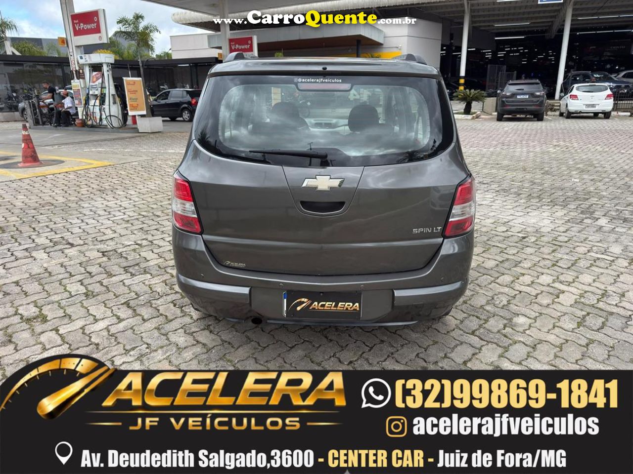 CHEVROLET   SPIN LT 1.8 8V ECONO.FLEX 5P AUT.   CINZA 2014 1.8 FLEX - Loja