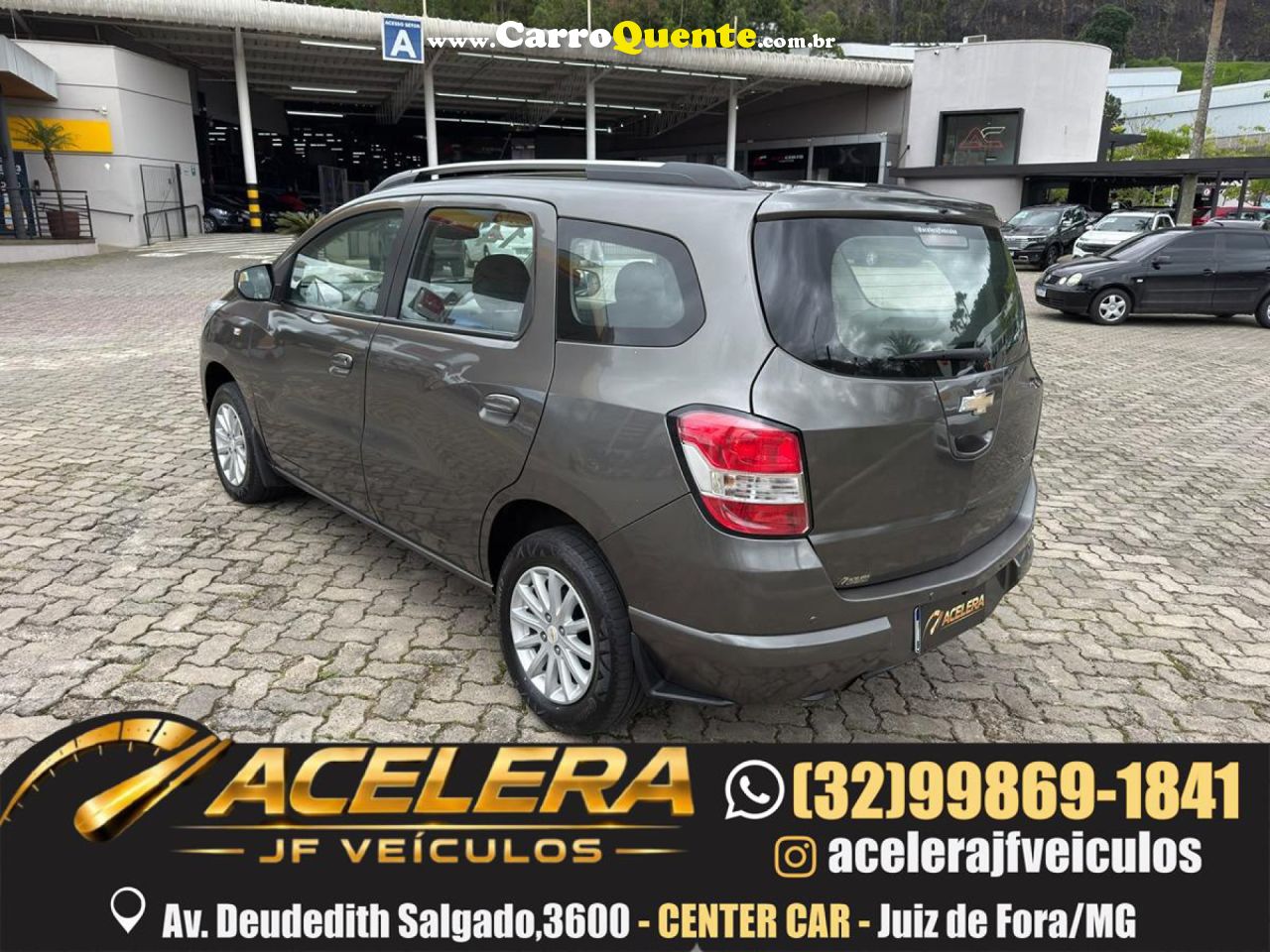 CHEVROLET   SPIN LT 1.8 8V ECONO.FLEX 5P AUT.   CINZA 2014 1.8 FLEX - Loja