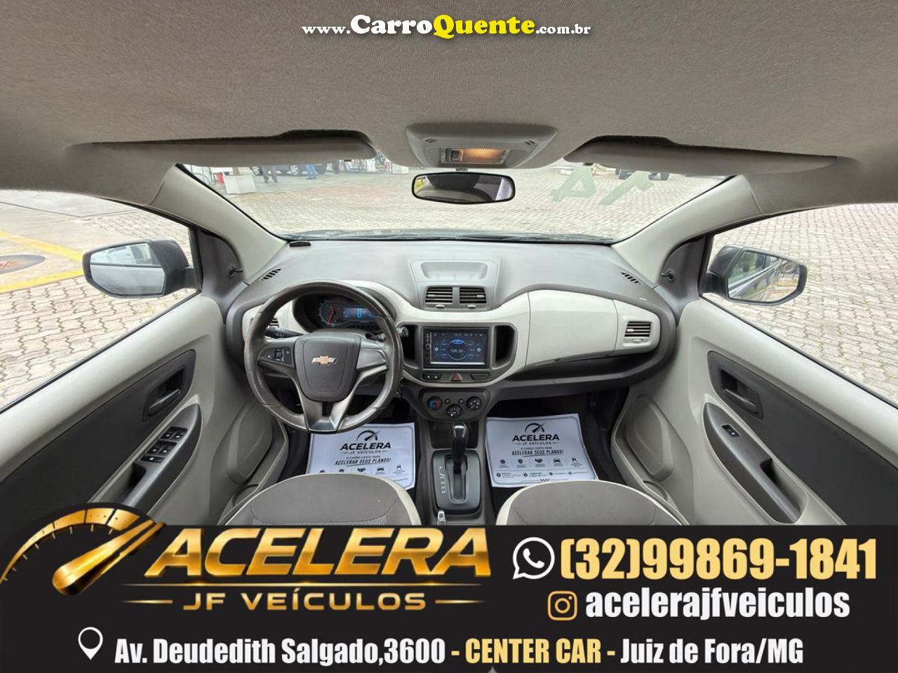 CHEVROLET   SPIN LT 1.8 8V ECONO.FLEX 5P AUT.   CINZA 2014 1.8 FLEX - Loja