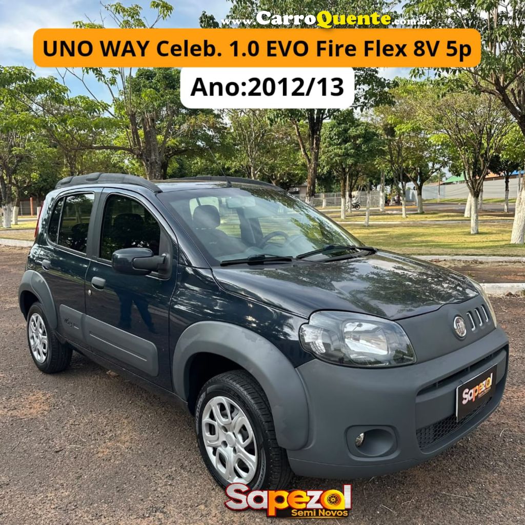 FIAT   UNO WAY CELEB. 1.0 EVO FIRE FLEX 8V 5P   AZUL 2013 1.0 FLEX - Loja